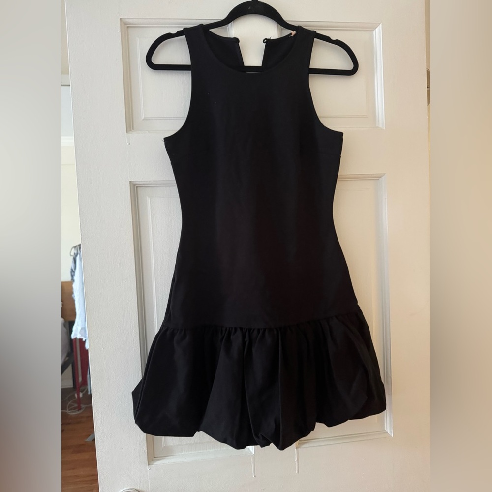 NEW Black Ruffled Sheath Cocktail Dress